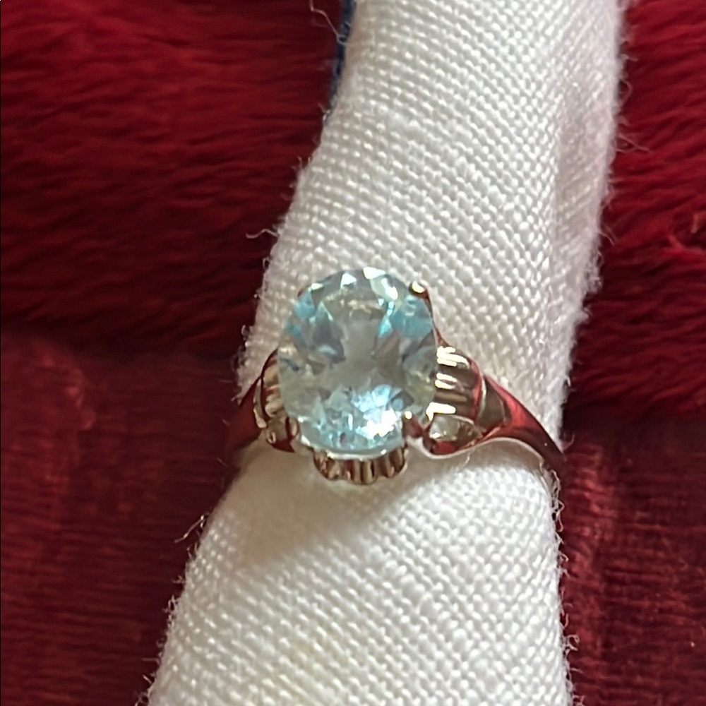 NWOT Blue Topaz and sterling Ring 5